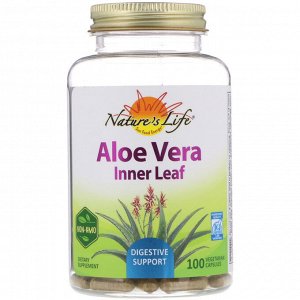 Nature&#x27 - s Herbs, Aloe Vera, Inner Leaf, 100 Vegetarian Capsules