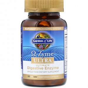 Garden of Life, O-Zyme ультра, наилучший комплекс пищеварительных ферментов, 90 растительных капсул