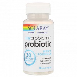 Solaray, Mycrobiome Probiotic Men&amp;#x27 - s Formula, 30 Billion, 30 Enteric VegCaps