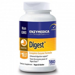 Enzymedica, Digest, комплекс ферментов, 180 капсул