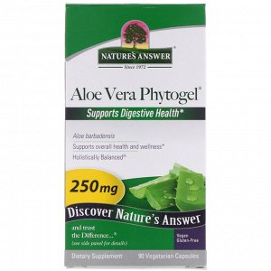 Nature&#x27 - s Answer, Фитогель алое-вера, 250 мг, 90 растительных капсул