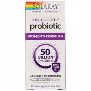 Solaray, Mycrobiome Probiotic, Women&#x27 - s Formula, 50 Billion, 30 Enteric VegCaps
