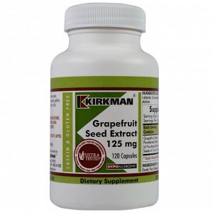 Kirkman Labs, Экстракт из косточек грейпфрута, 125 мг, 120 капсул