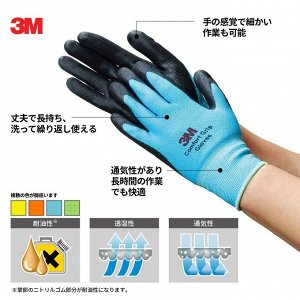 3M Comfort Grip Gloves Set For Gardening - перчатки с хорошим сцеплением для садовых работ, 4 пары разных цветов