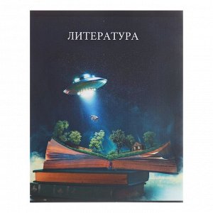 Тетрадь предметная Calligrata TOP "Школьный стиль", 48 листов в линию Литература, со справочным материалом, пластиковая обложка, блок офсет