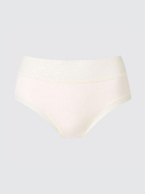 UNIQLO - трусики с кружевными вставками -  30 NATURAL