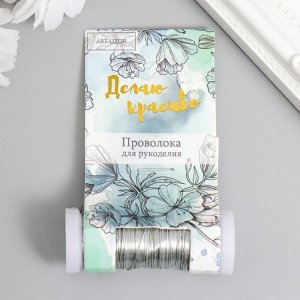 Проволока для творчества "Серебро" 30 метров, толщина 0,3 мм