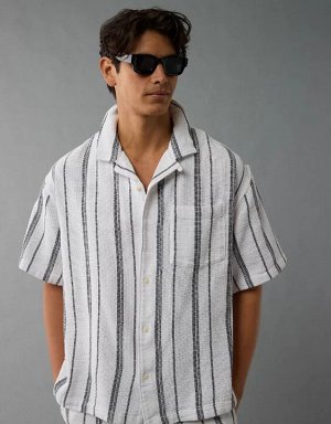 AE Poolside Striped Button-Up Shirt