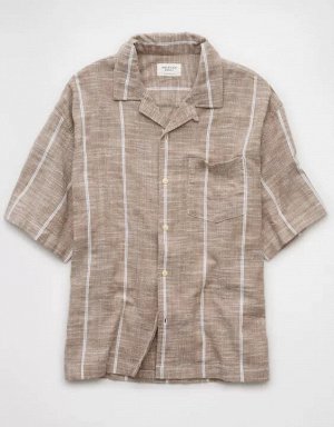 AE Poolside Striped Button-Up Shirt