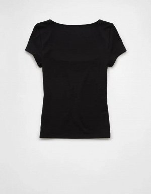 AE Hey Baby Square Neck T-Shirt