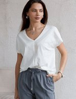 Футболка из фактурного полотна из 100% хлопка