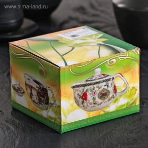 Чайник керамический заварочный «Восточная мудрость», 200 мл, 14х9,5х8 см, цвет синий