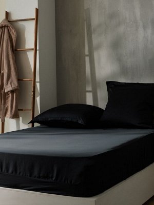 Простыня на резинке SL Home Tencel 180*200+30 см , цв. чёрный