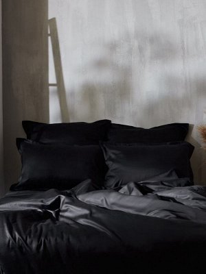 Простыня на резинке SL Home Tencel 180*200+30 см , цв. чёрный