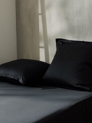 Простыня 1.5 спальная SL Home Tencel, 160x235 см, чёрная, тенсель