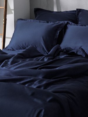 Простыня на резинке SL Home Tencel 200*200+30 см , цв. синий