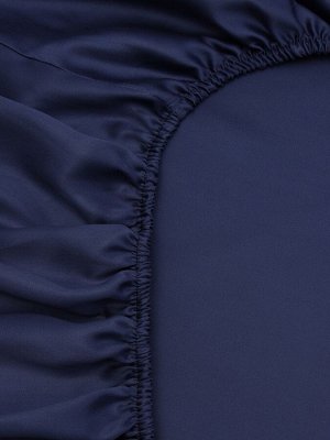 Простыня на резинке SL Home Tencel 200*200+30 см , цв. синий