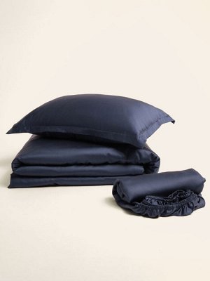 Простыня на резинке SL Home Tencel 200*200+30 см , цв. синий