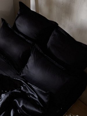 Наволочка SL Home Tencel 70*70+3 см , цв. чёрный