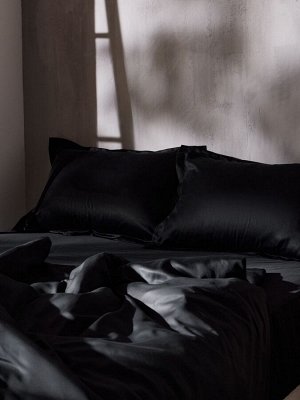 Наволочка SL Home Tencel 70*70+3 см , цв. чёрный