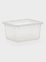 Контейнер для хранения Palm, 2 л, 19x15.3x9.8 см, с крышкой, прозрачный