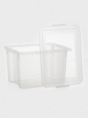 Контейнер для хранения Porter, 21 л, 43x32x27 см, с крышкой, прозрачный