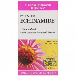 Natural Factors, Echinamide, запатентованная добавка, 60 капсул