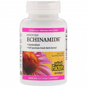 Natural Factors, Echinamide, запатентованная добавка, 60 капсул
