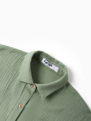 Рубашка из муслина для девочек KAFTAN.