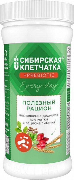 Сибирская клетчатка Полезный рацион с пребиотиками, 300 г