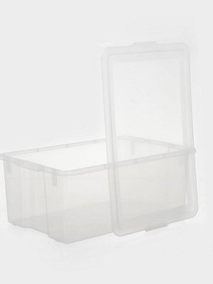 Контейнер для хранения Porter, 50 л, 66x42x26 см, с крышкой, прозрачный