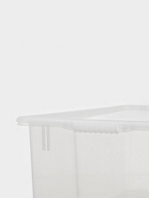 Контейнер для хранения Porter, 50 л, 66x42x26 см, с крышкой, прозрачный