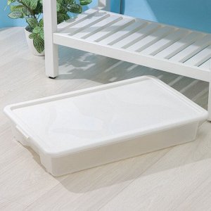 Контейнер для хранения Porter, 18 л, 66x42x12 см, с крышкой, цвет слоновая кость