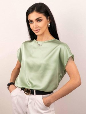 Блузка с коротким рукавом Г300 Олива