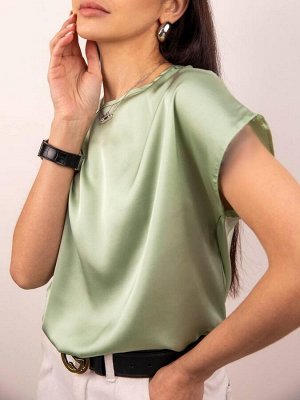 Блузка с коротким рукавом Г300 Олива