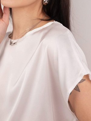 Блузка с коротким рукавом Г300 Белая