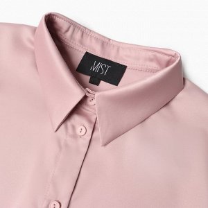 Блузка женская шелковая MIST plus-size, пыльная роза