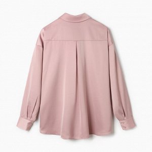 Блузка женская шелковая MIST plus-size, пыльная роза
