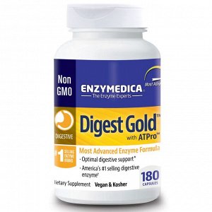 Enzymedica, Digest Gold с ATPro, 180 капсул