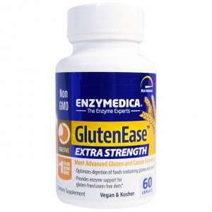 Enzymedica, GlutenEase, Extra Strength, 60 капсул