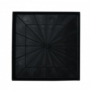Поддон для рассады, 21x21x1.7 см, пластик, чёрный