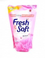 Кондиционер для белья &quot;Pink Elegance&quot; (Lovely Kiss) (мяг.уп.) LION &quot;Essence Fresh &amp; Soft&quot; 500/550мл