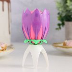 Свеча для торта музыкальная &quot;&quot;Тюльпан&quot;&quot;, фиолетовая, 12×5 см