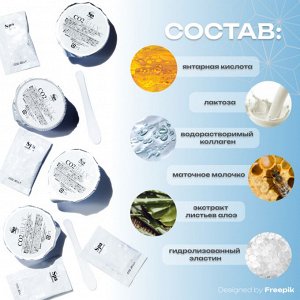 Двухкомпонентная карбоновая маска для интенсивного восстановления и разглаживания кожи SPA Treatment CO2 Jelly