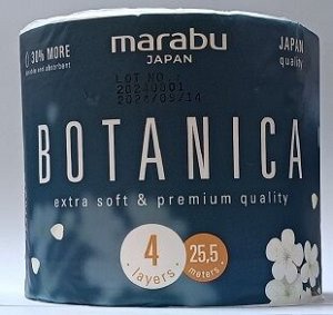 Я Бумага туалетная MARABU Ботаника 4-х сл 25,5 м (3507)