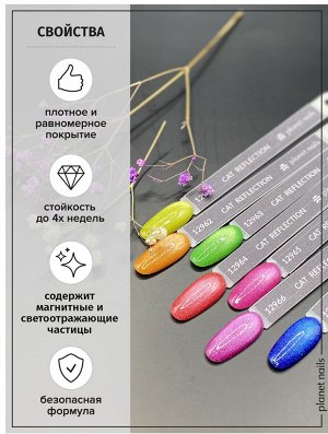 Гель-лак светоотражающий Cat Reflection Planet Nails  - 961,8мл