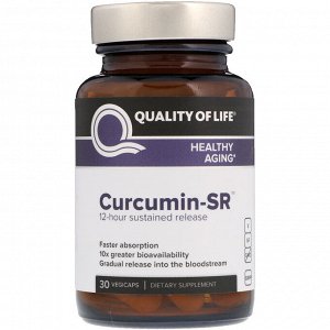 Quality of Life Labs, Curcumin-SR, 30 растительных капсул