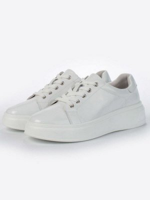 05-PDD215-2 WHITE Кроссовки женские (натуральная кожа)