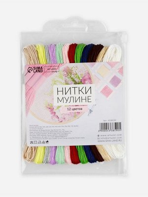 Набор ниток мулине №11/12, 8±1 м, 12 шт.