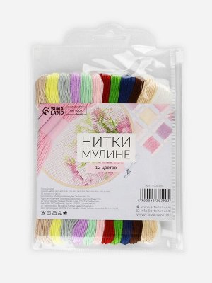 Набор ниток мулине №11/12, 8±1 м, 12 шт.